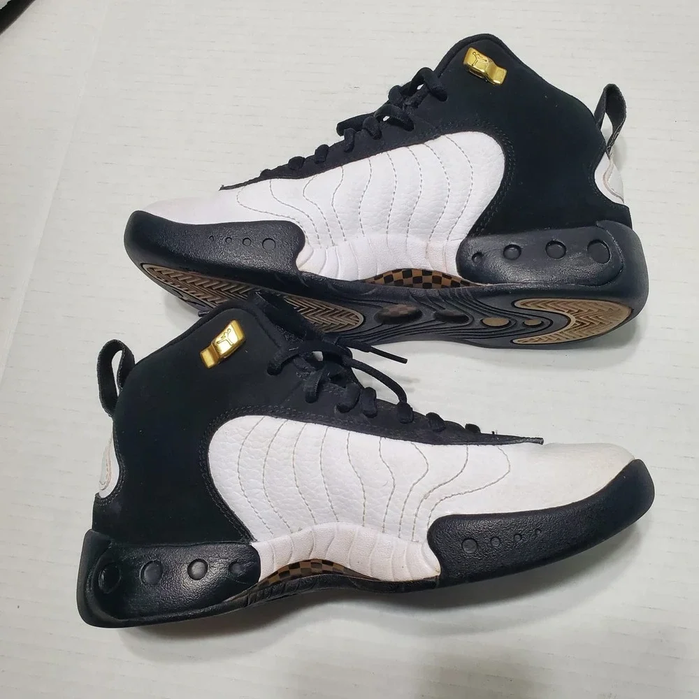 Nike Air Jordan Jumpman Pro Taxi Black White Gold Basketball Shoes 4Y 906876-032